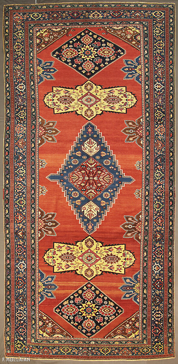 Antique Caucasian Karabakh (Qarabag) Part Silk Gallery Carpet n°:17728421
